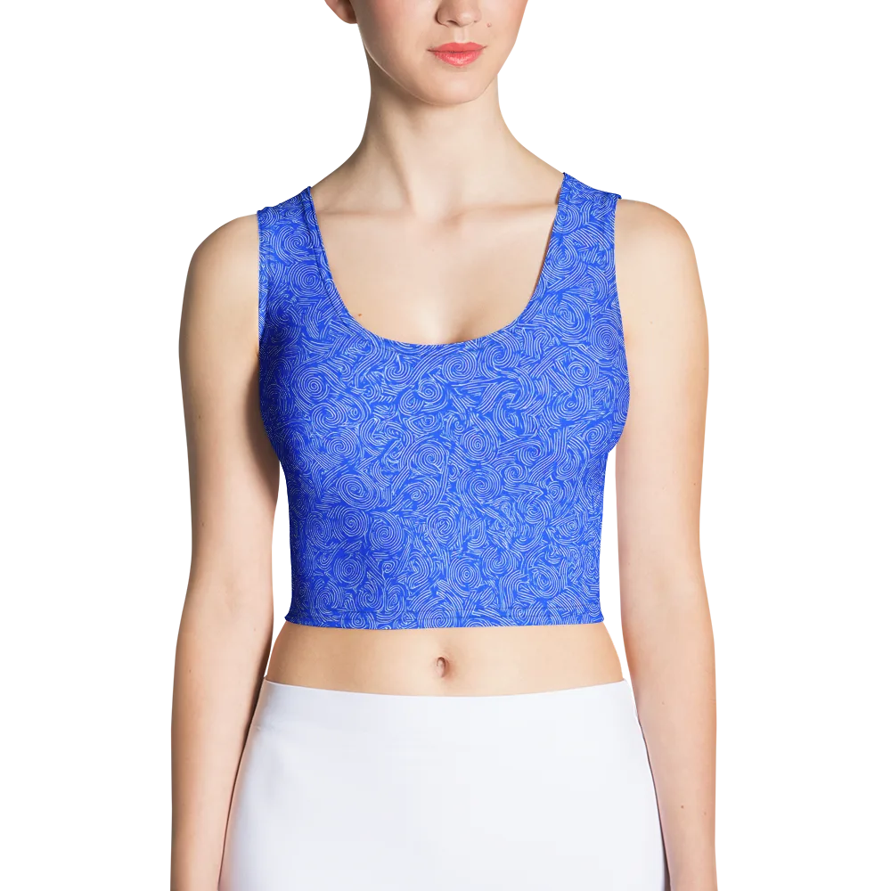 Azure Vortex on Crop Top — Front