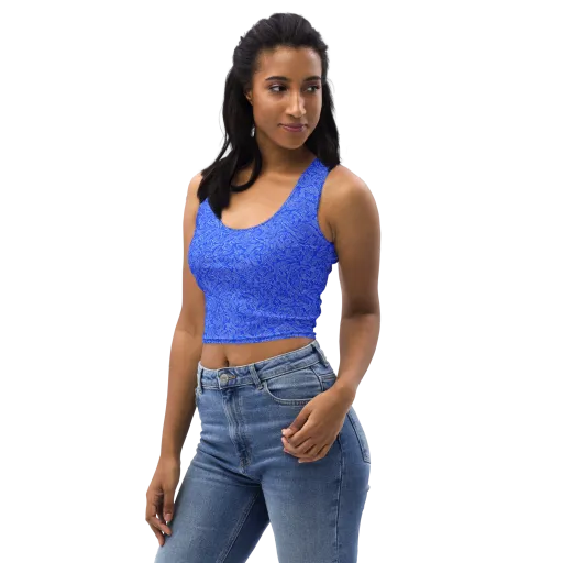 Azure Vortex on a Crop Top