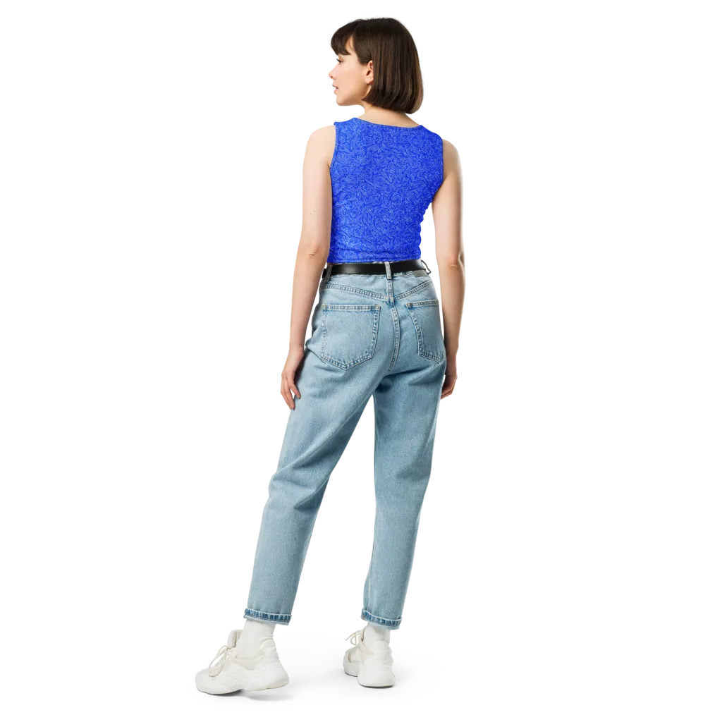 Azure Vortex on Crop Top — Back