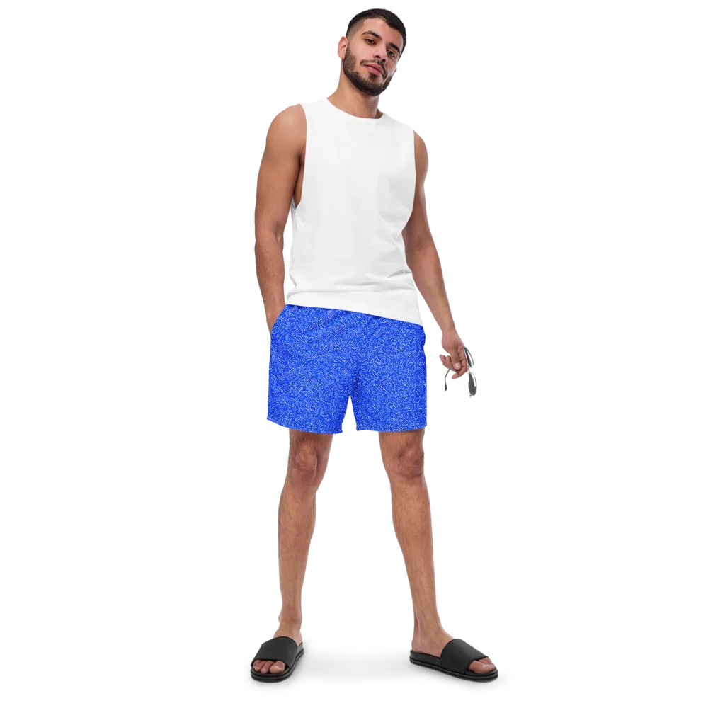 Azure Vortex on Swim Trunks — Front