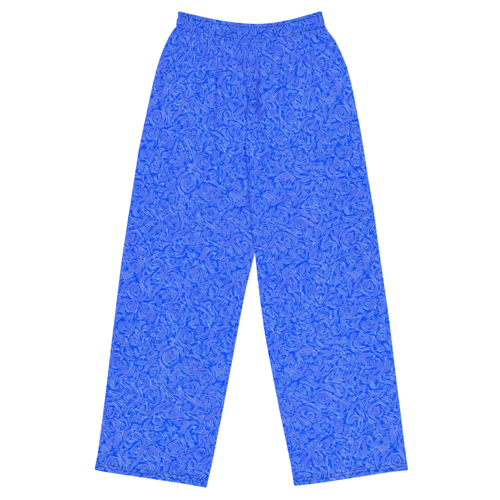Azure Vortex on Wide-Leg Pants — Front