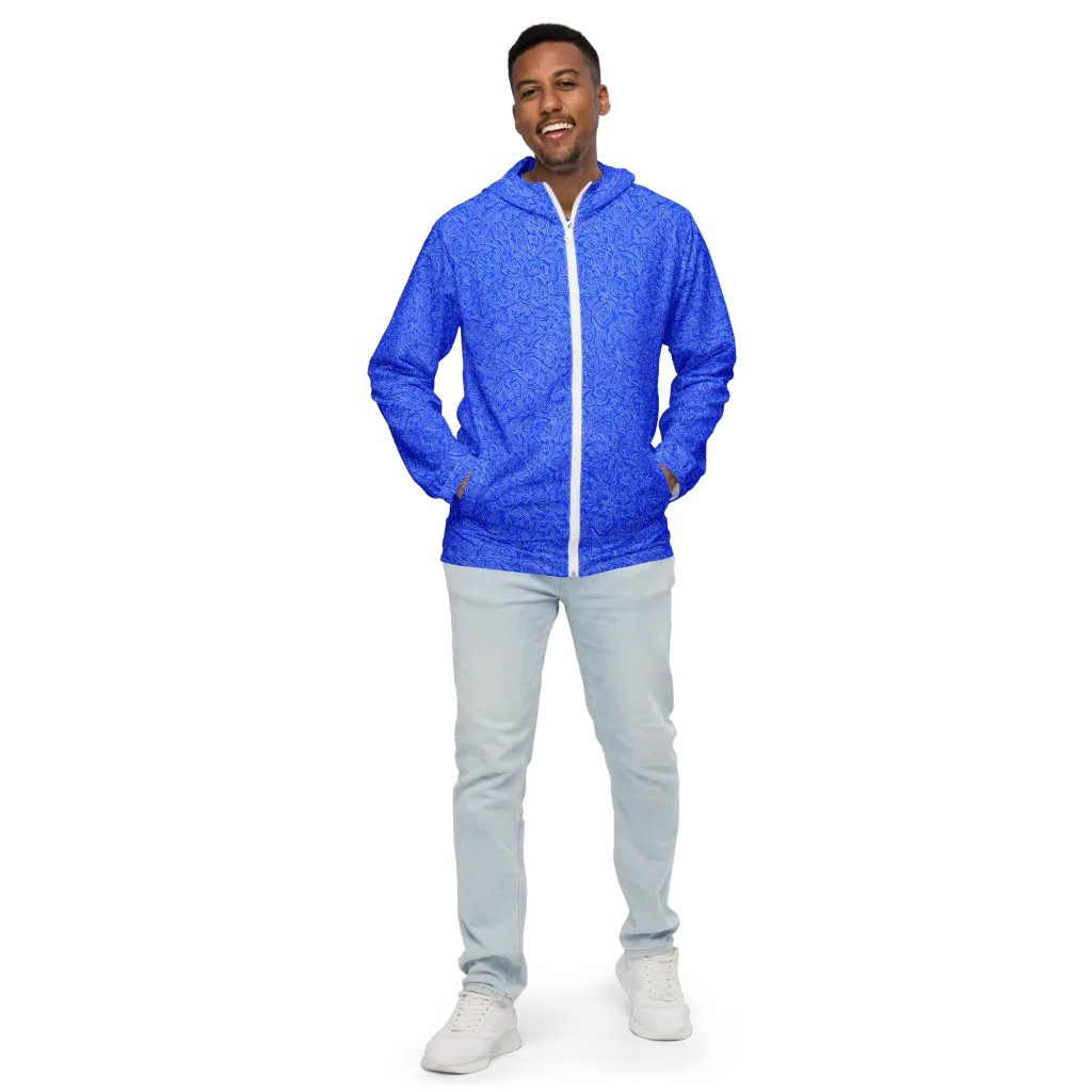 Azure Vortex on Men's Windbreaker — Front