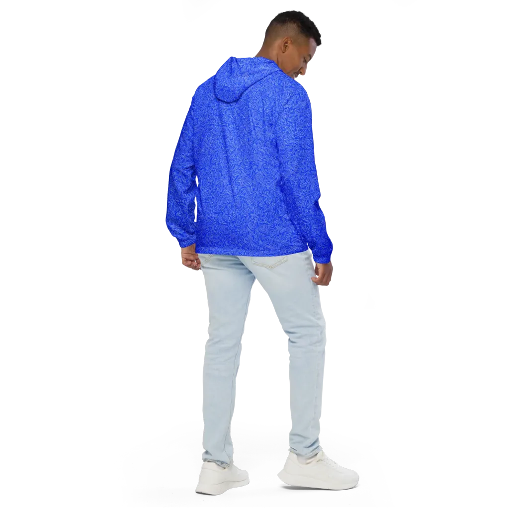 Azure Vortex on Men's Windbreaker — Back