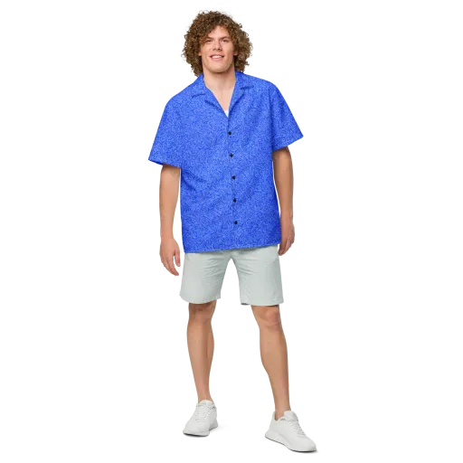 Azure Vortex on a Button Shirt