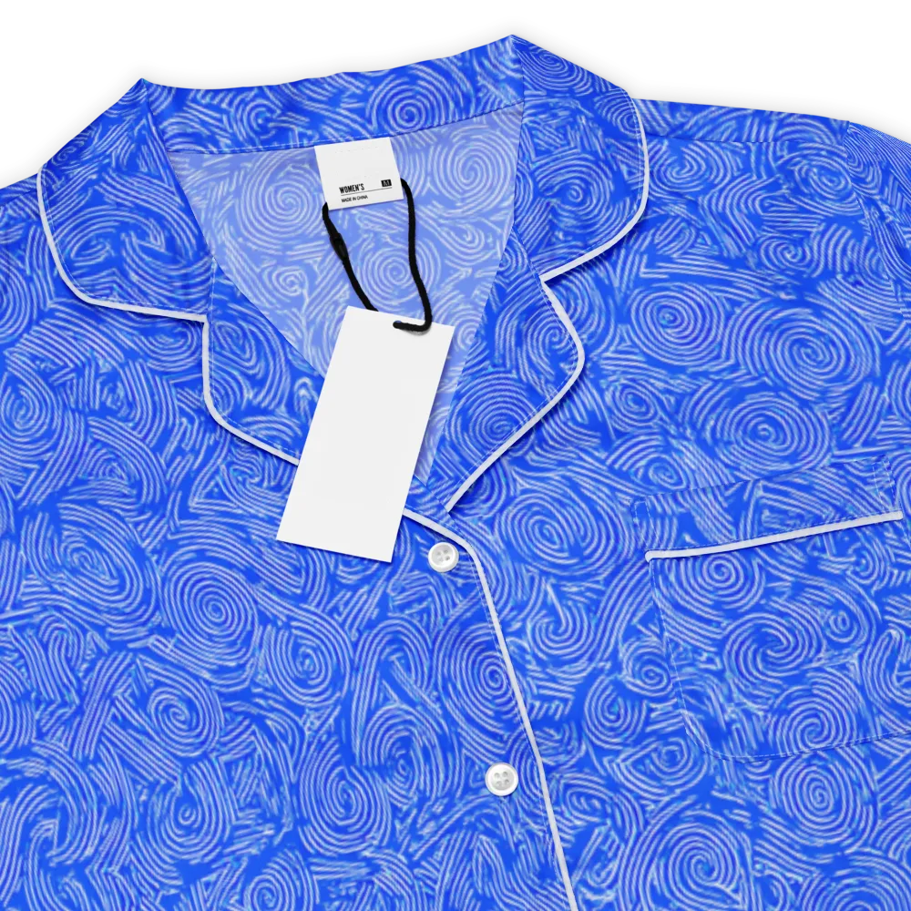 Azure Vortex on Women's Short Sleeve Pajama Top — Product details