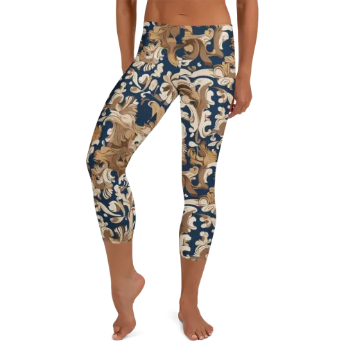 Regal Scrollwork on a Capri Leggings