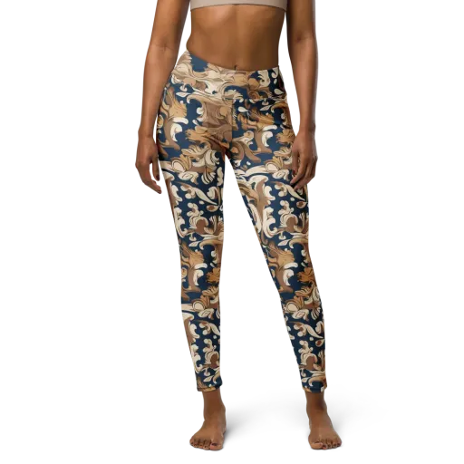 Regal Scrollwork on a Yoga Leggings