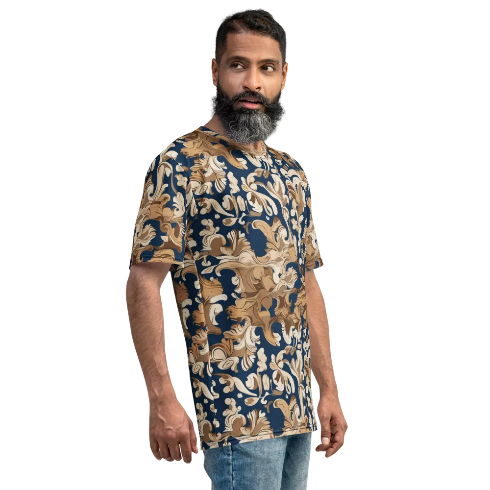 Regal Scrollwork on Men's Crew Neck T-Shirt — Right