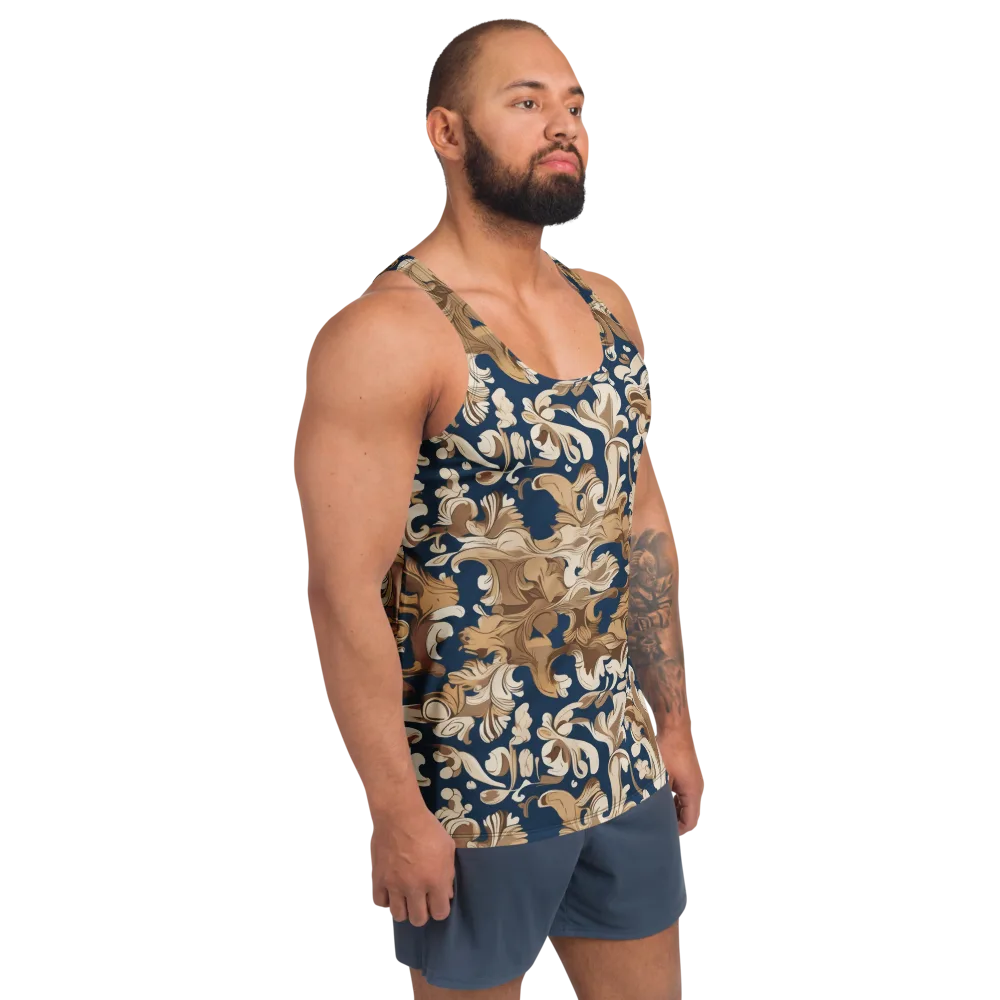 Regal Scrollwork on Men's Tank Top — Right Front