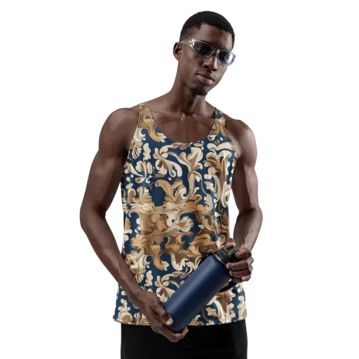 Regal Scrollwork on a Men's Tank Top