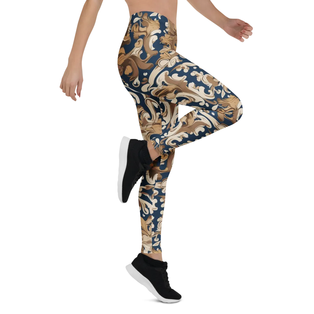 Regal Scrollwork on Leggings — Right