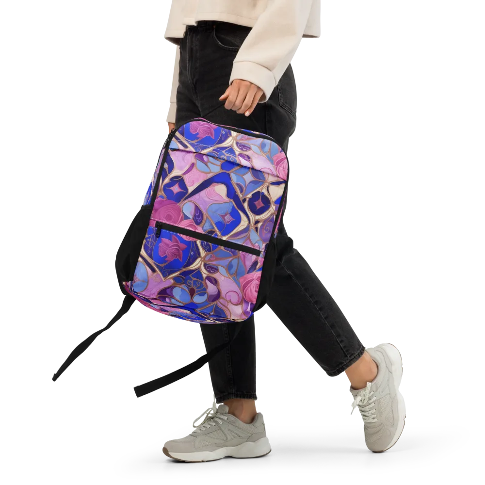 Royal Rose Mosaic on Utility Backpack — Front