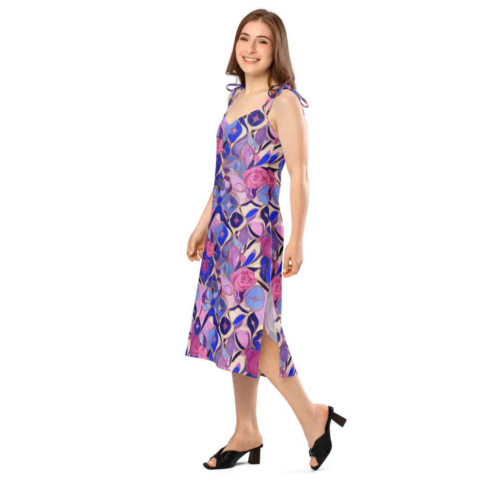 Royal Rose Mosaic on Slip Dress — Left Front