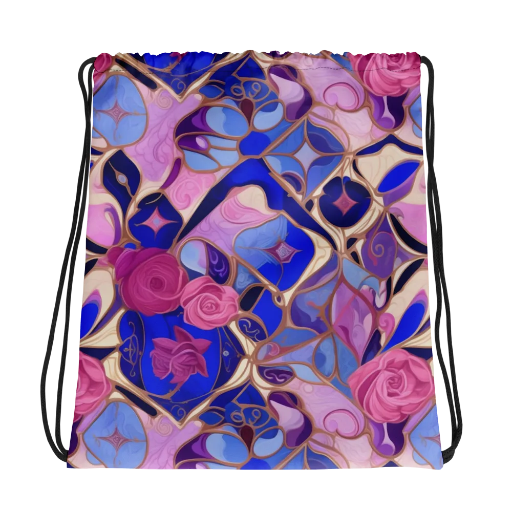 Royal Rose Mosaic on Drawstring Bag — Photo