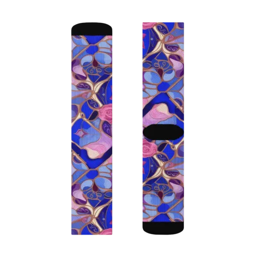Royal Rose Mosaic on a Socks