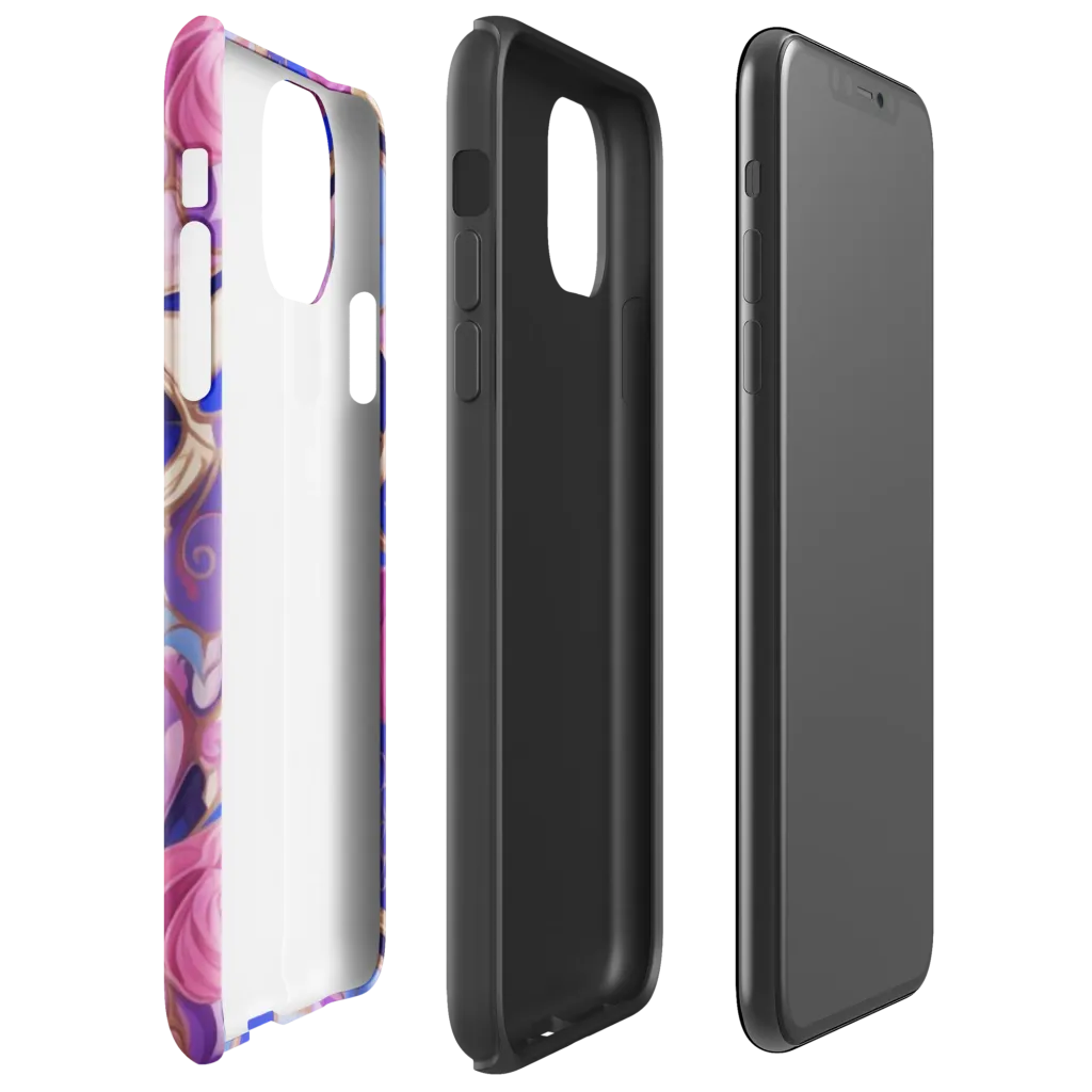 Royal Rose Mosaic on Tough Case for iPhone® — Right