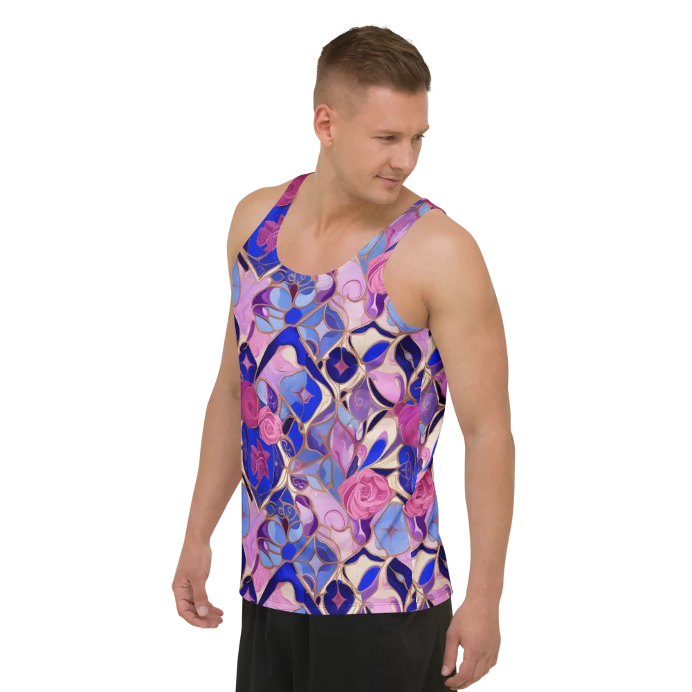 Royal Rose Mosaic on Men's Tank Top — Left Front