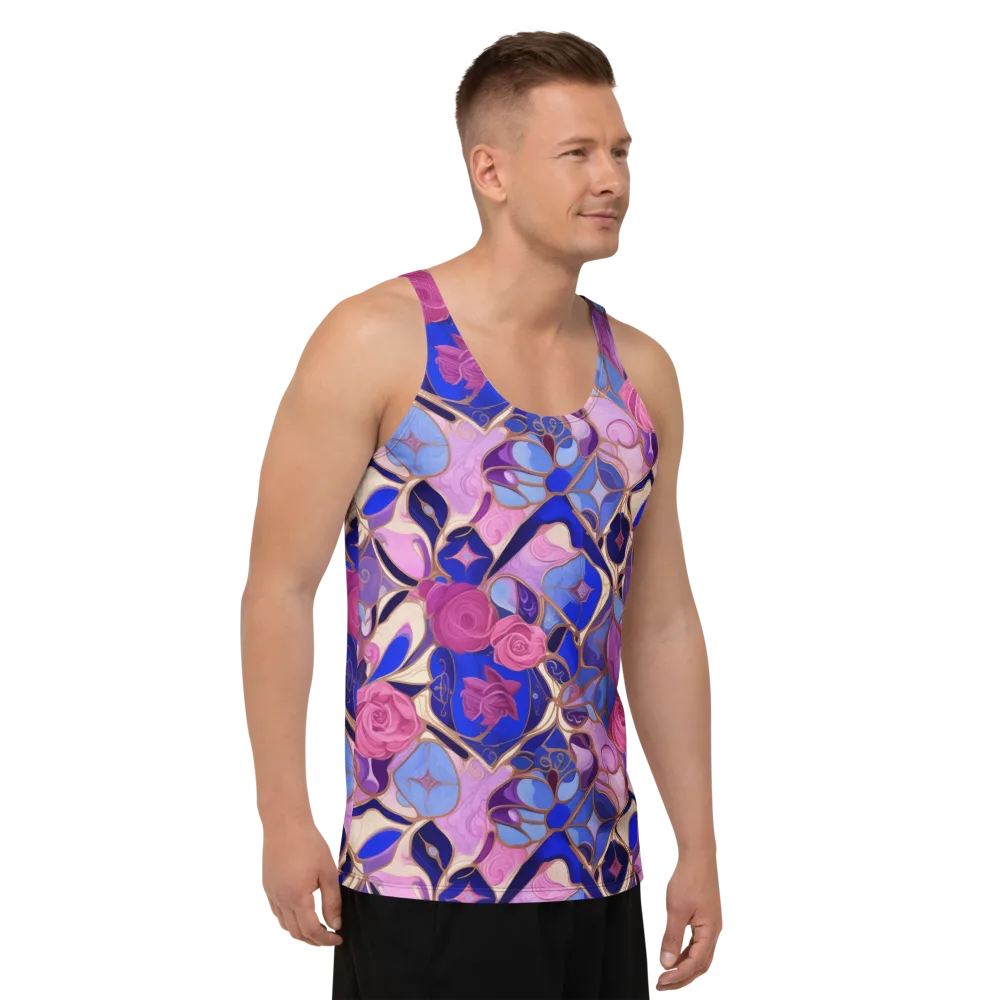 Royal Rose Mosaic on Men's Tank Top — Right Front