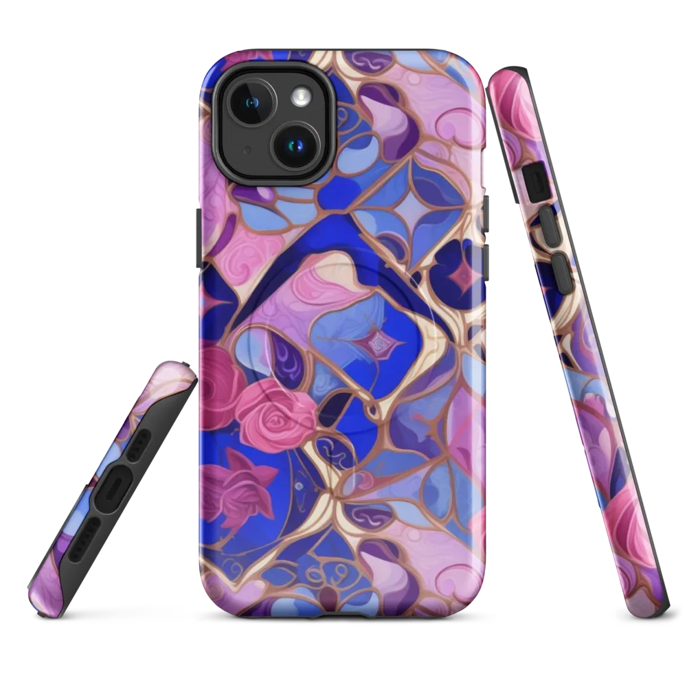 Royal Rose Mosaic on MagSafe Tough Case for iPhone® — Front