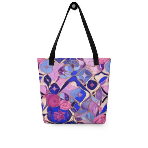 Royal Rose Mosaic on a Tote Bag