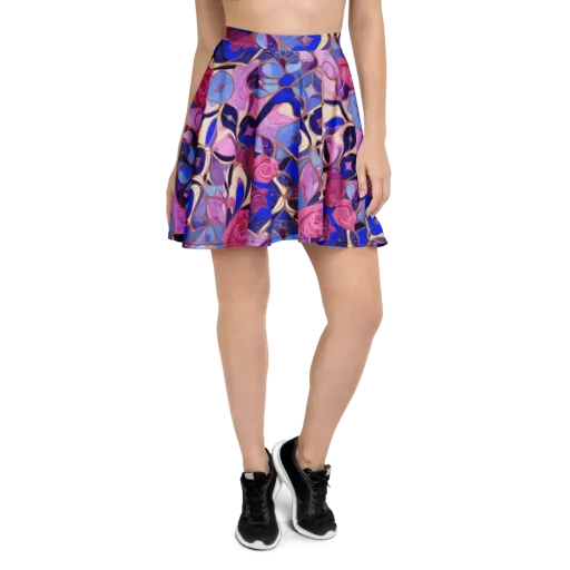 Royal Rose Mosaic on a Skater Skirt