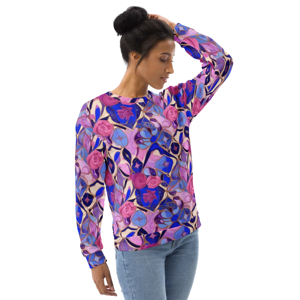 Royal Rose Mosaic on Sweatshirt — Right Front