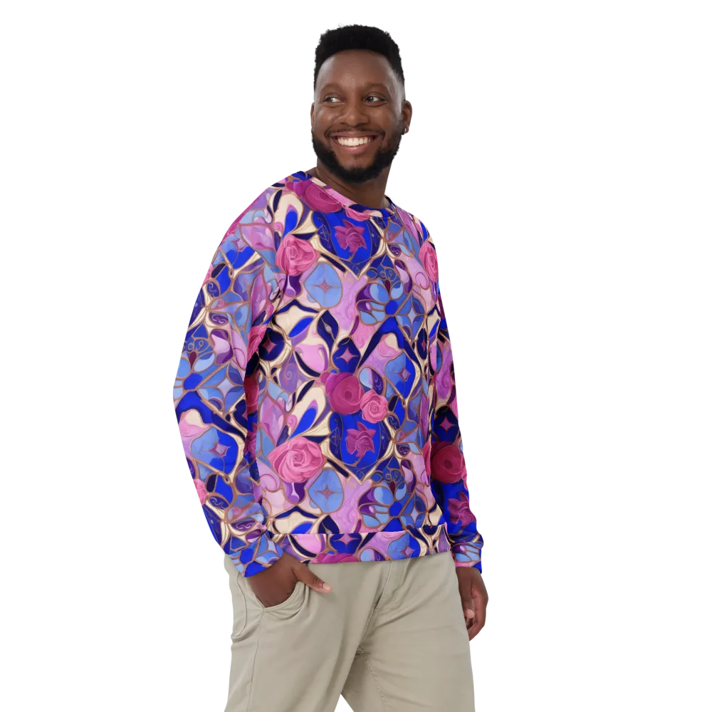 Royal Rose Mosaic on Sweatshirt — Front