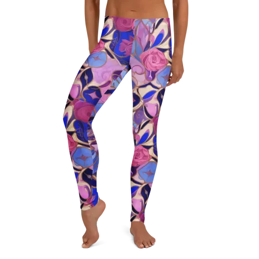 Royal Rose Mosaic on a Leggings