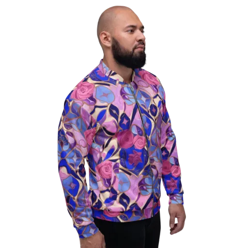 Royal Rose Mosaic on a Bomber Jacket