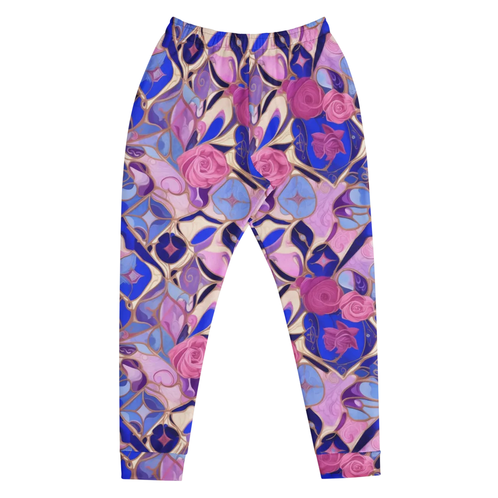 Royal Rose Mosaic on Men's Joggers — Front