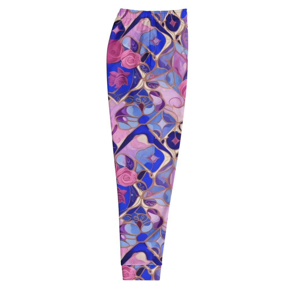 Royal Rose Mosaic on Men's Joggers — Right