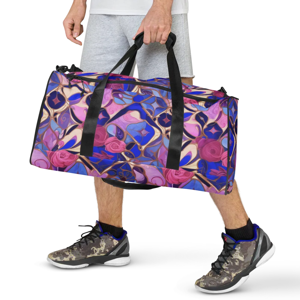 Royal Rose Mosaic on Duffle Bag — Front