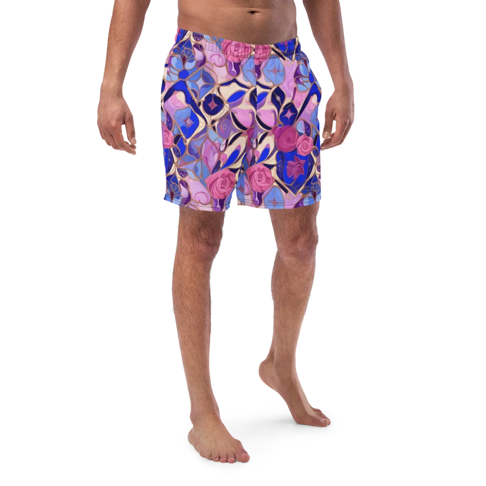 Royal Rose Mosaic on Swim Trunks — Front
