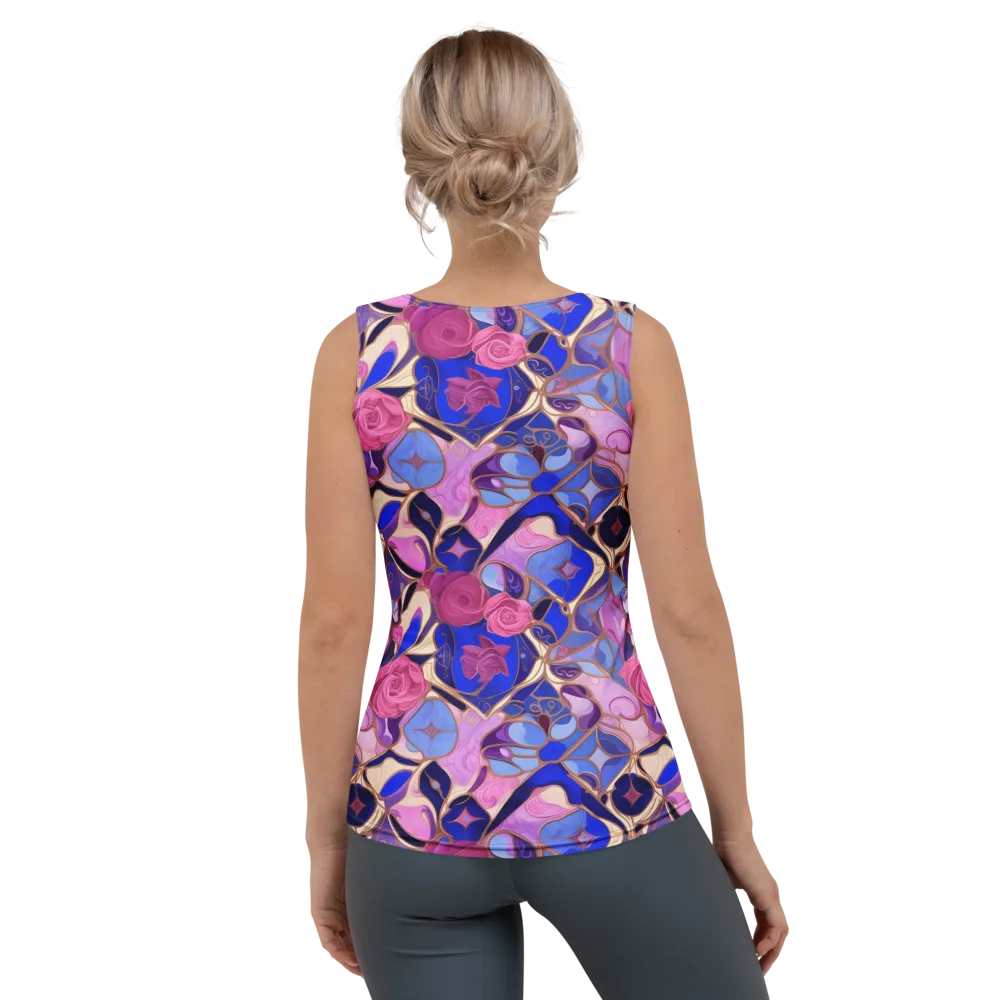 Royal Rose Mosaic on Women's Tank Top — Back
