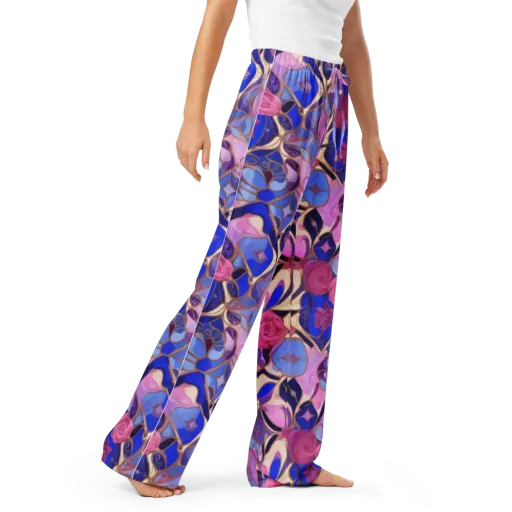 Royal Rose Mosaic on a Women's Pajama Pants