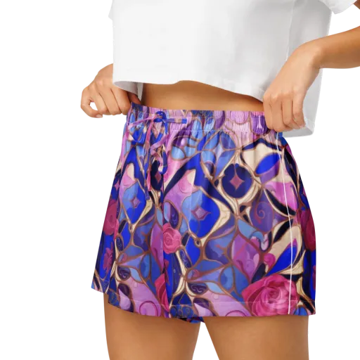 Royal Rose Mosaic on a Women's Pajama Shorts