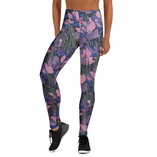 Midnight Iris on a Yoga Leggings