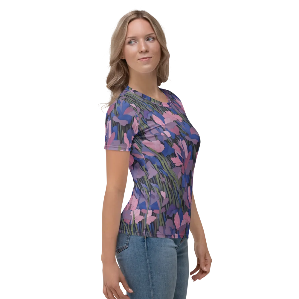 Midnight Iris on Women's Crew Neck T-Shirt — Right