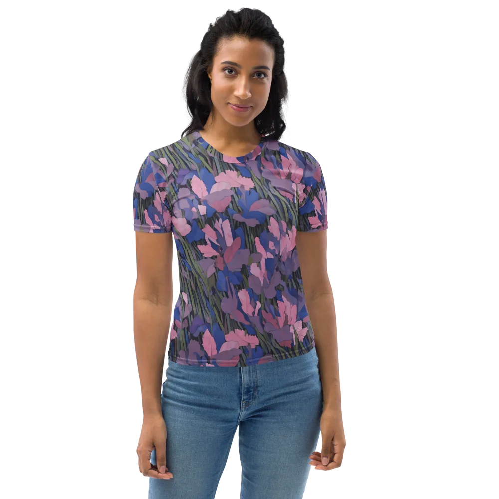 Midnight Iris on Women's Crew Neck T-Shirt — Front