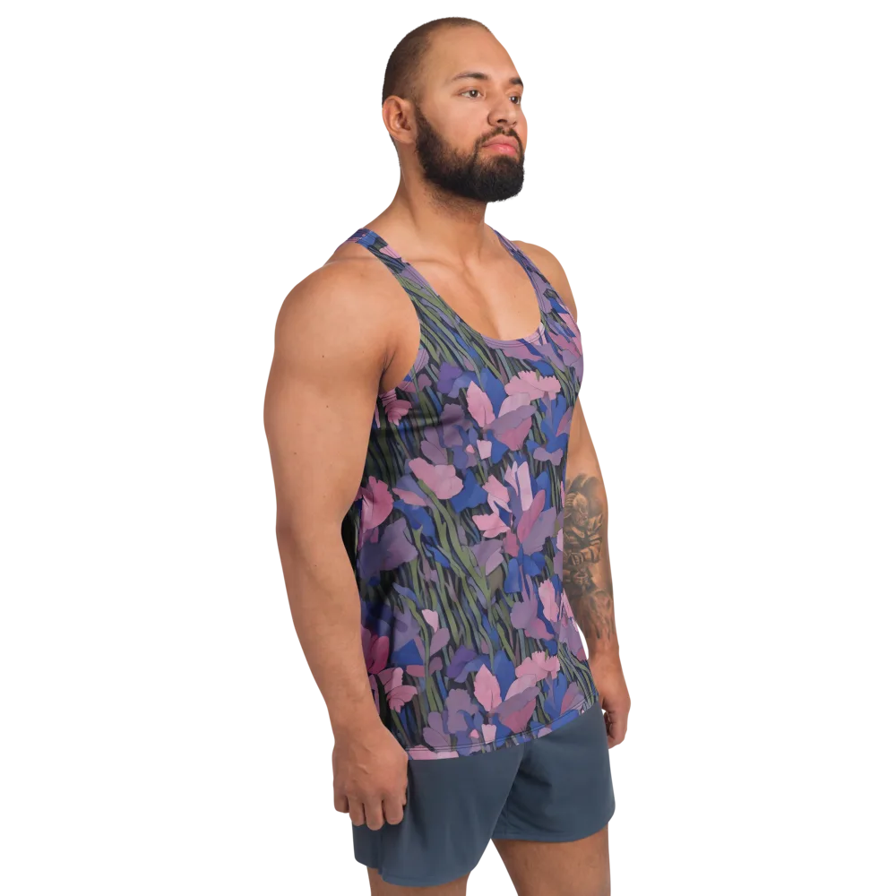 Midnight Iris on Men's Tank Top — Right Front