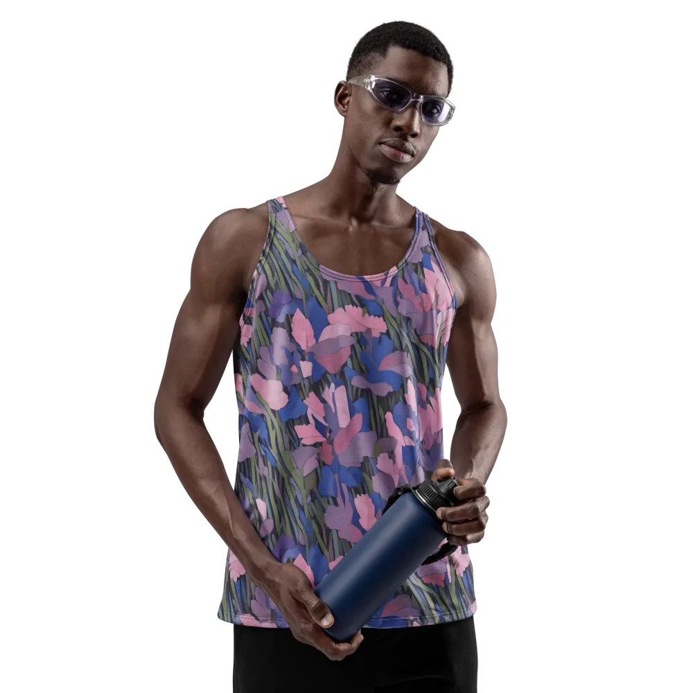 Midnight Iris on Men's Tank Top — Front