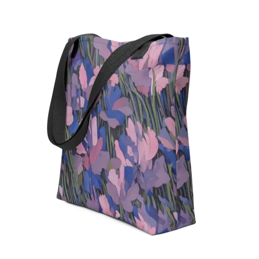 Midnight Iris on a Tote Bag