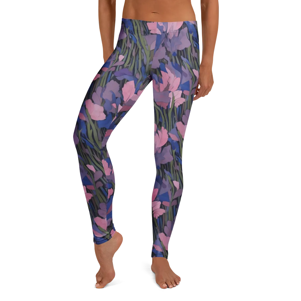 Midnight Iris on Leggings — Front