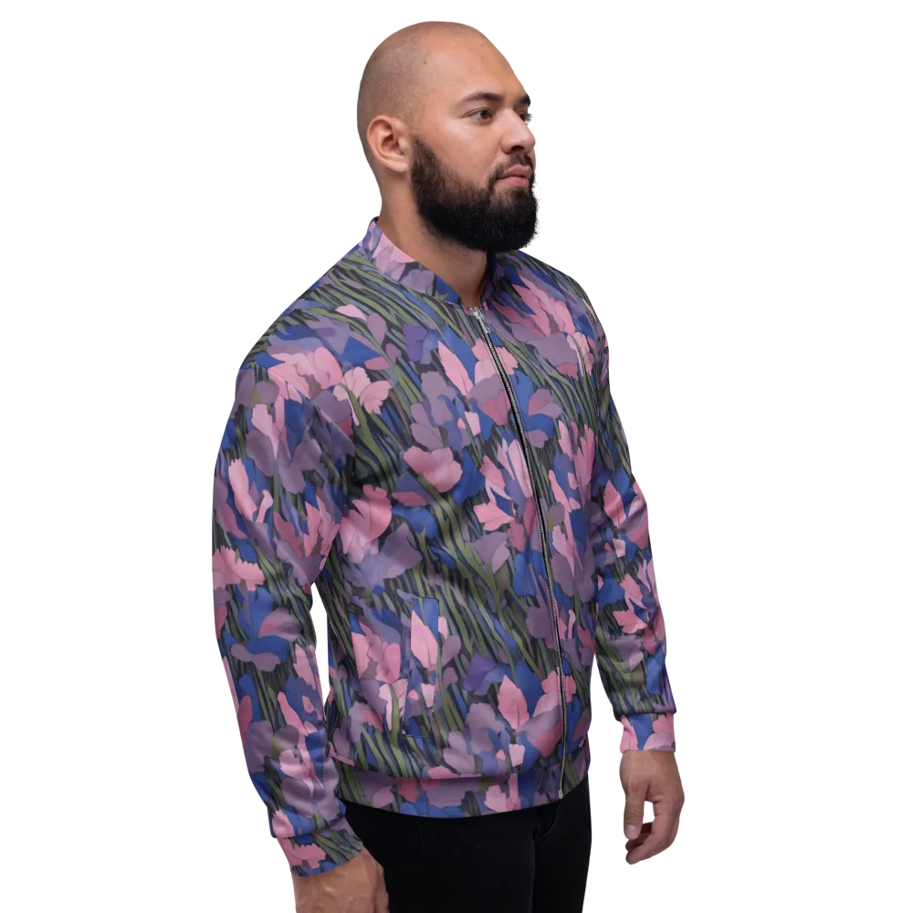 Midnight Iris on Bomber Jacket — Right