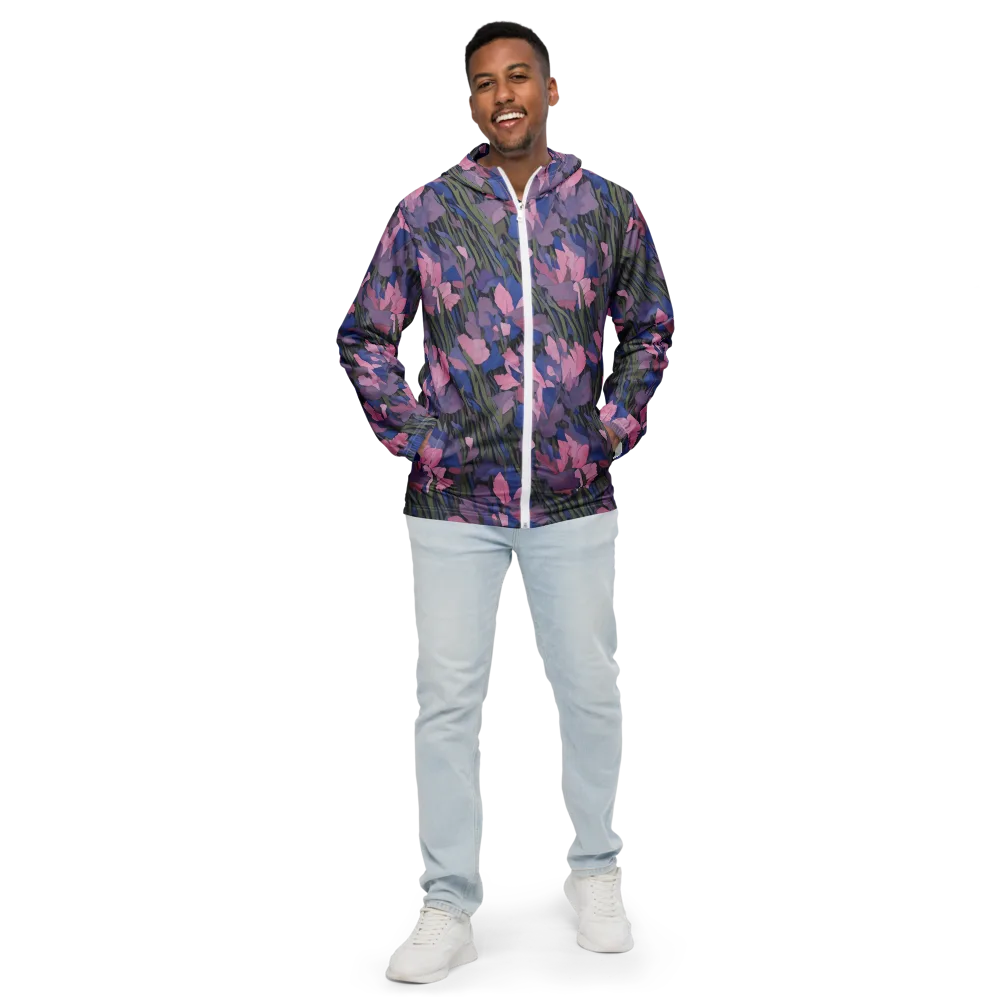 Midnight Iris on Men's Windbreaker — Front