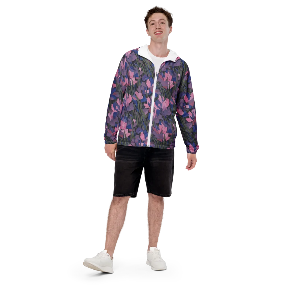 Midnight Iris on Men's Windbreaker — Front