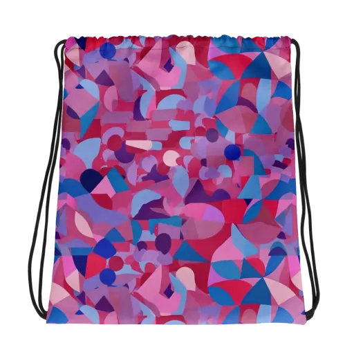 Pink Noise Garden on a Drawstring Bag