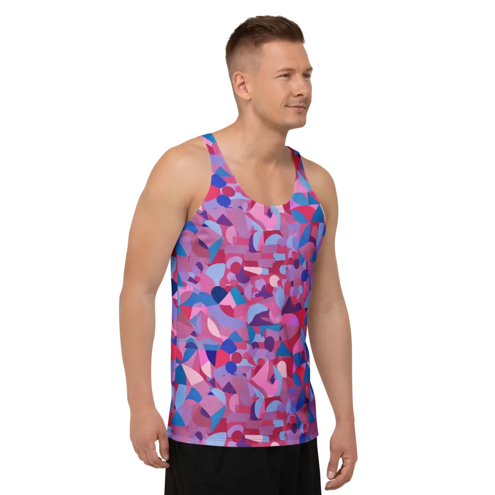 Pink Noise Garden on Men's Tank Top — Right Front