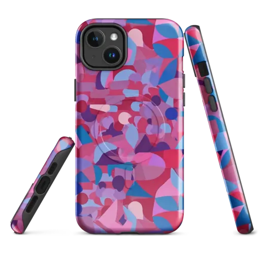 Pink Noise Garden on a MagSafe Tough Case for iPhone®