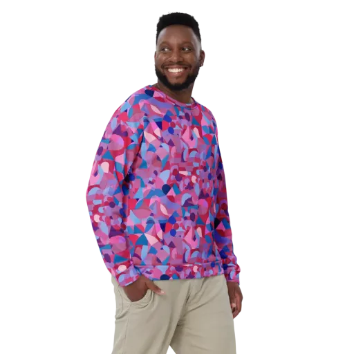 Pink Noise Garden on a Sweatshirt